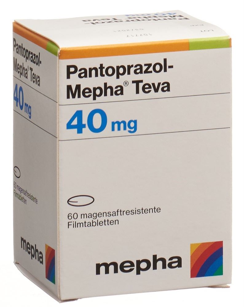 PANTOPRAZOL Mepha Teva cpr pell 40 mg bte 60 pce