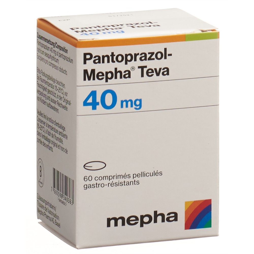 PANTOPRAZOL Mepha Teva cpr pell 40 mg bte 60 pce