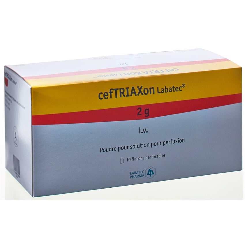 CEFTRIAXON Labatec subst sèche 2 g flac 10 pce