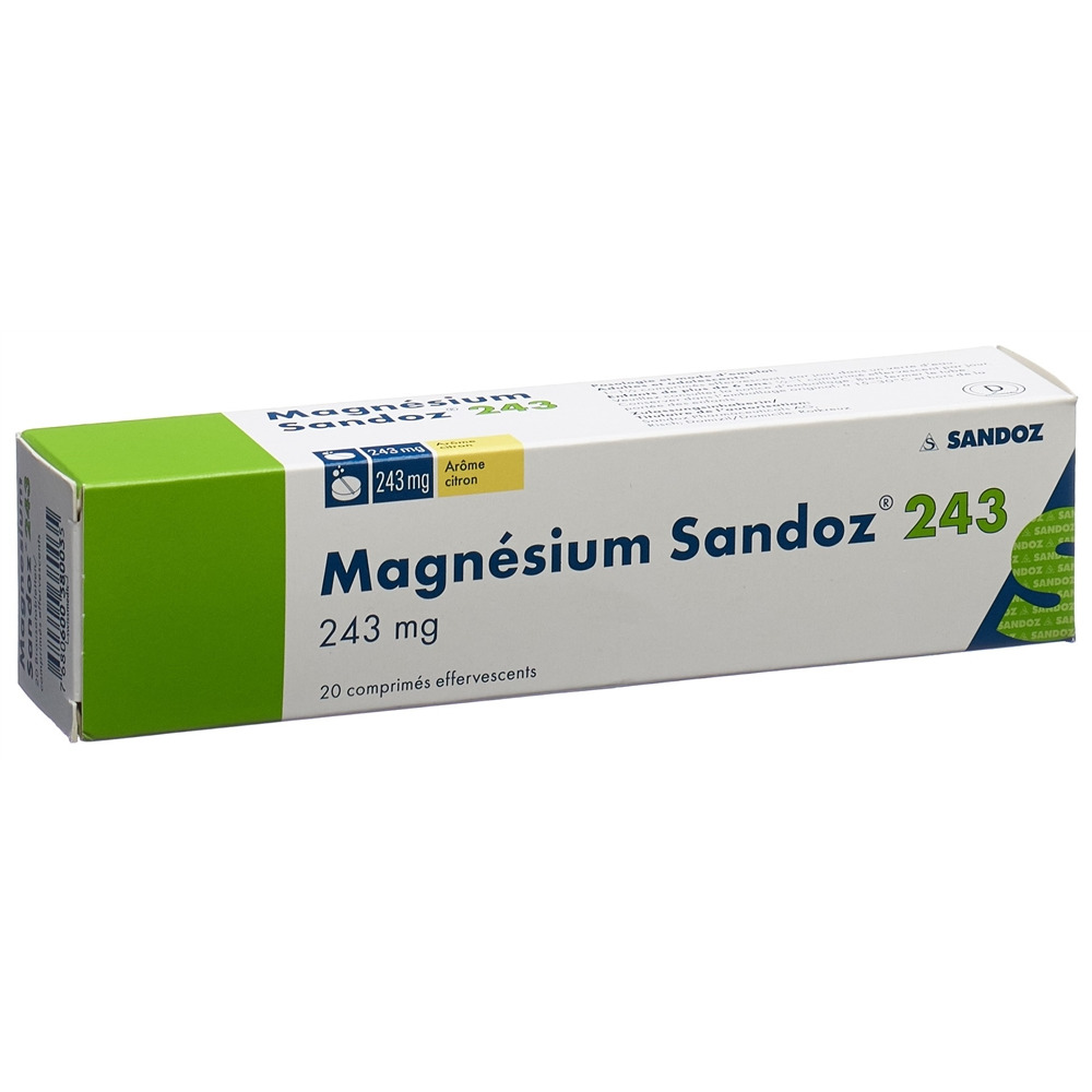 MAGNESIUM Sandoz cpr eff 243 mg bte 20 pce