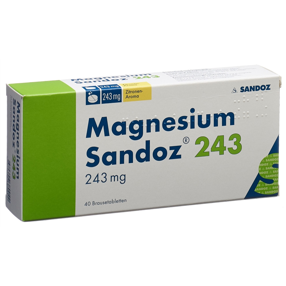 MAGNESIUM Sandoz cpr eff 243 mg bte 40 pce