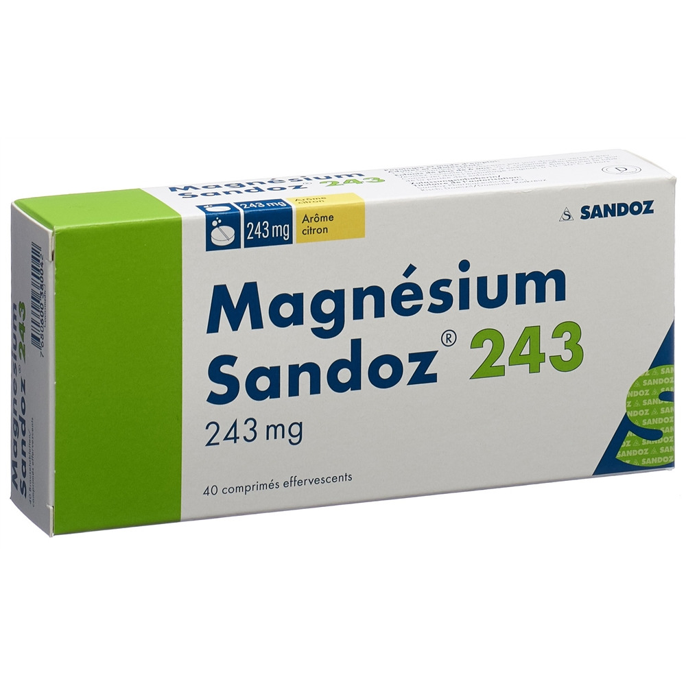 MAGNESIUM Sandoz cpr eff 243 mg bte 40 pce