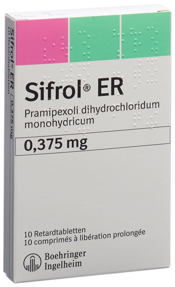 Sifrol ER 0,375 mg, Retardtabletten