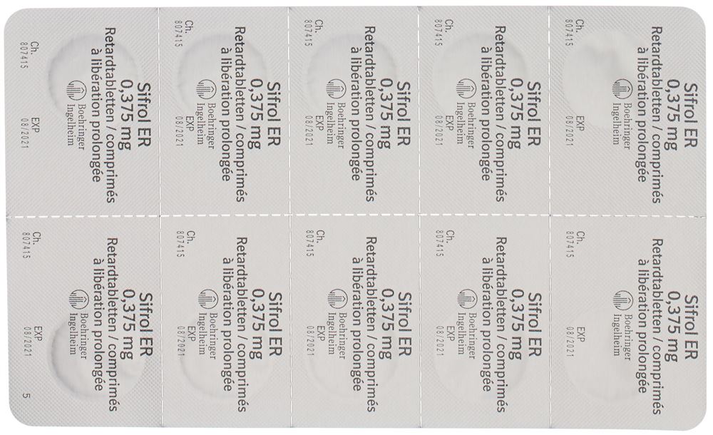 Sifrol ER 0,375 mg, Retardtabletten