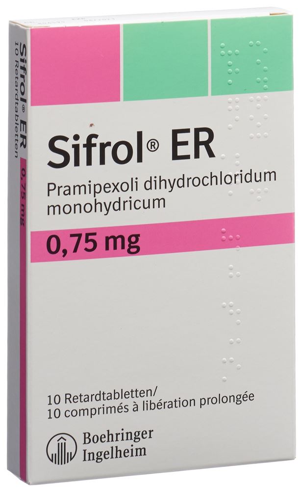 Sifrol ER 0,75 mg, Retardtabletten