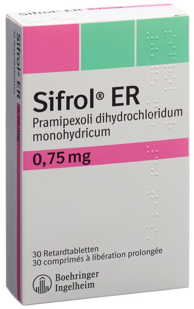 SIFROL ER cpr ret 0.75 mg 30 pce