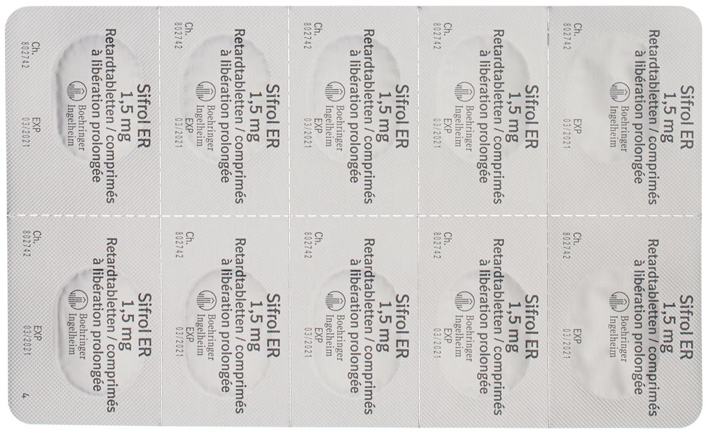 SIFROL ER cpr ret 1.5 mg 30 pce