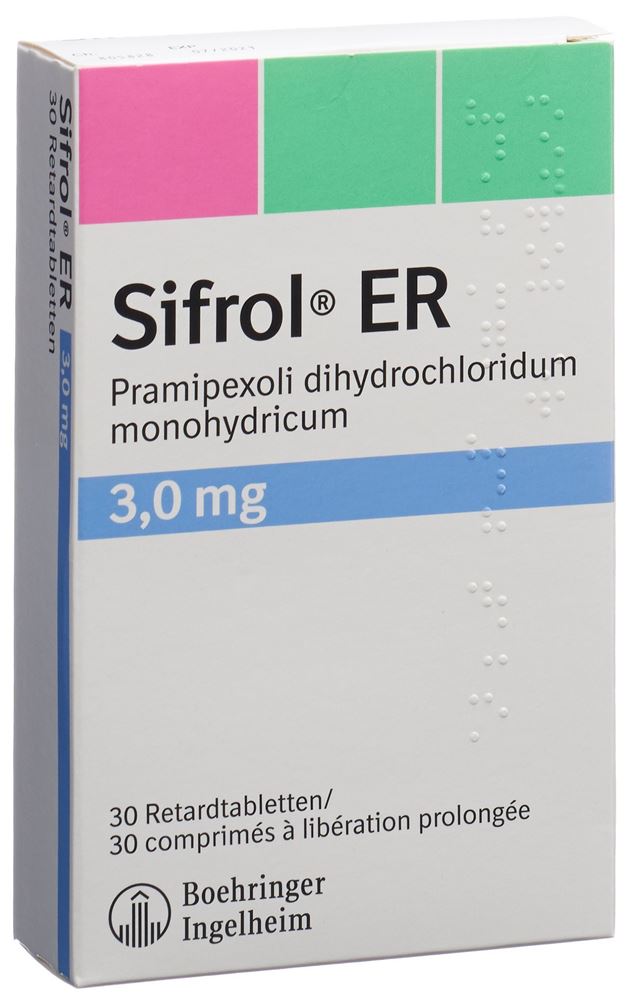 Sifrol ER 3,0 mg, Retardtabletten