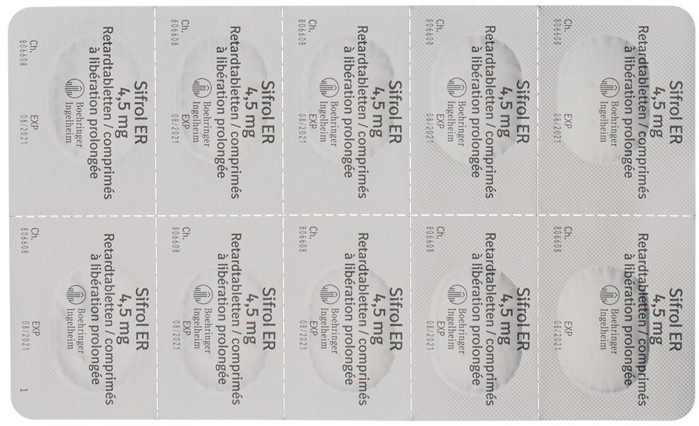 SIFROL ER cpr ret 4.5 mg 30 pce