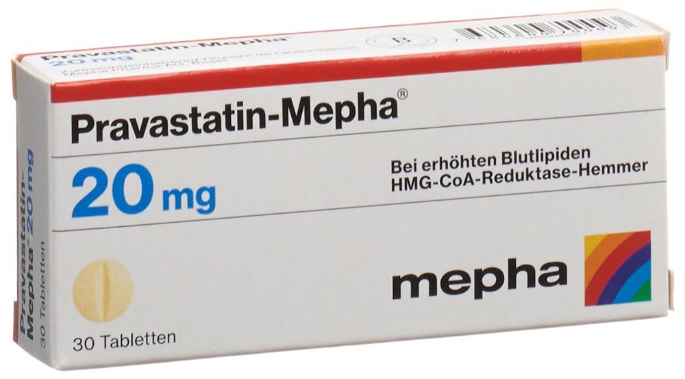 Pravastatin-Mepha 20 mg, Tabletten