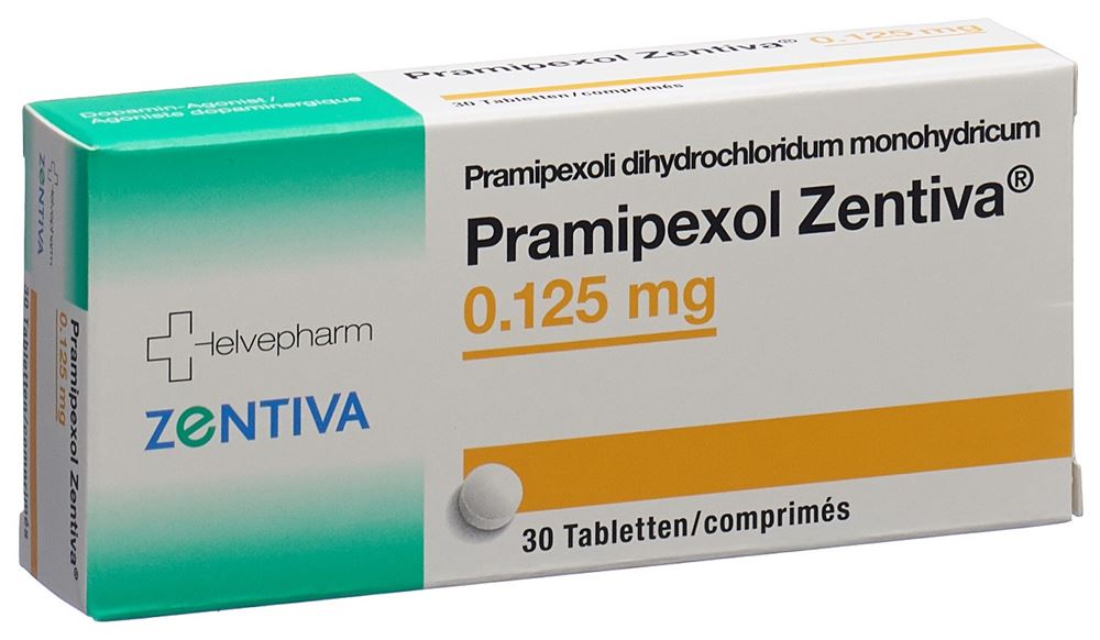 Pramipexol Zentiva 0.125 mg, Tabletten