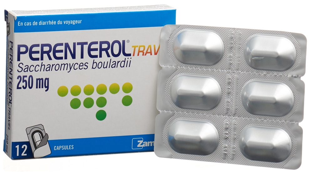 PERENTEROL travel caps 250 mg 12 pce