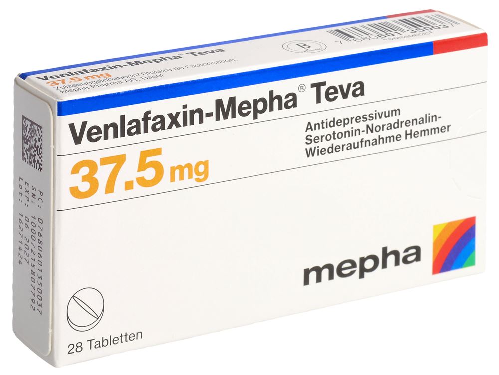 Venlafaxin-Mepha Teva 37.5 mg, Tabletten