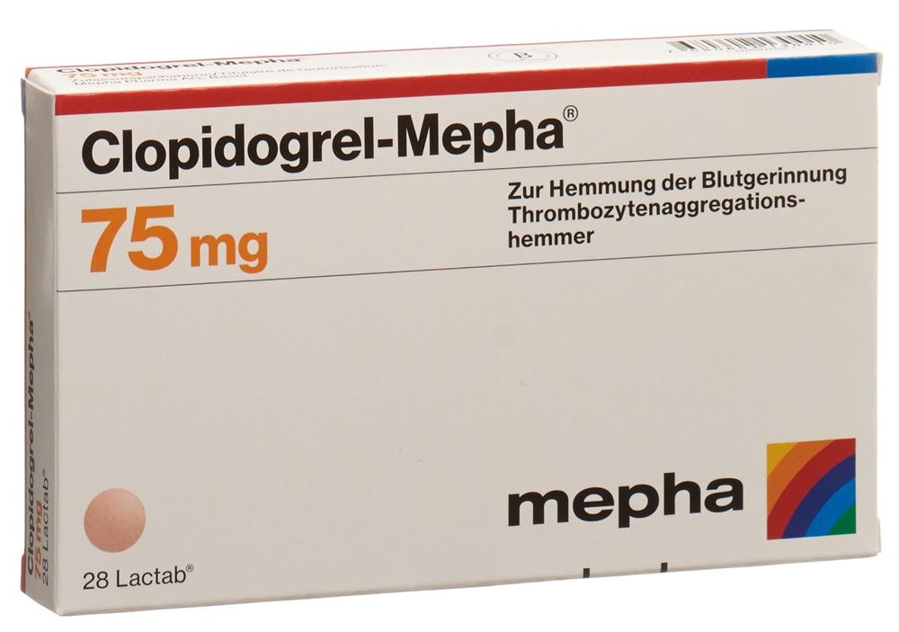 CLOPIDOGREL Mepha Lactab 75 mg 28 pce
