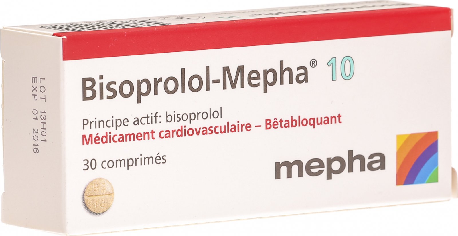 Bisoprolol-HCT-Mepha 10/25 mg, Lactab