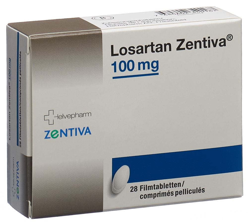 Losartan Zentiva 100 mg, Filmtabletten