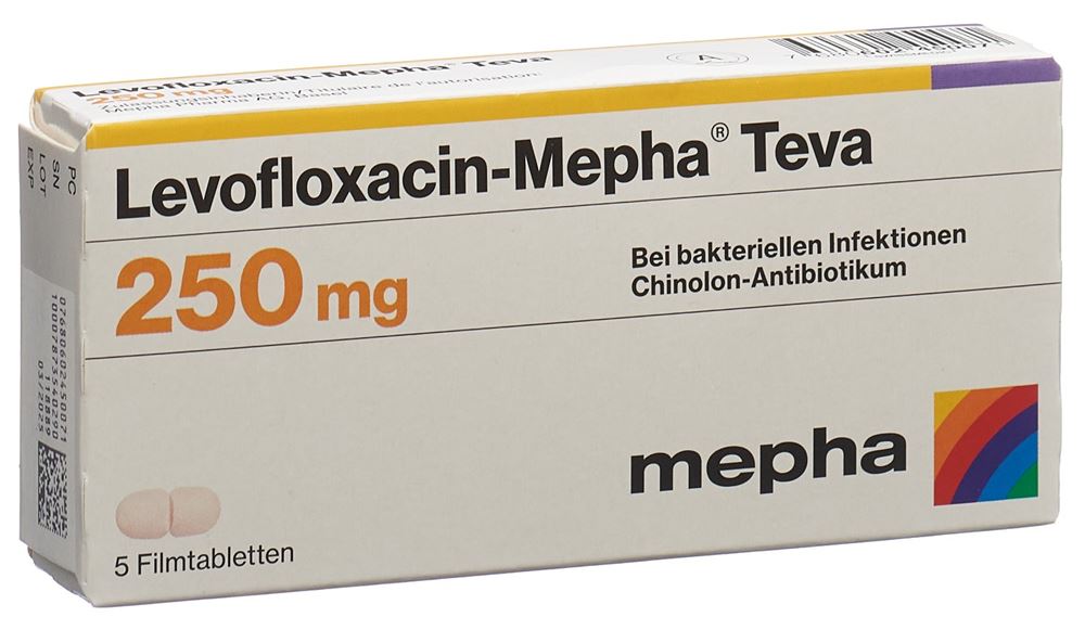LEVOFLOXACIN Mepha Teva cpr pell 250 mg 5 pce