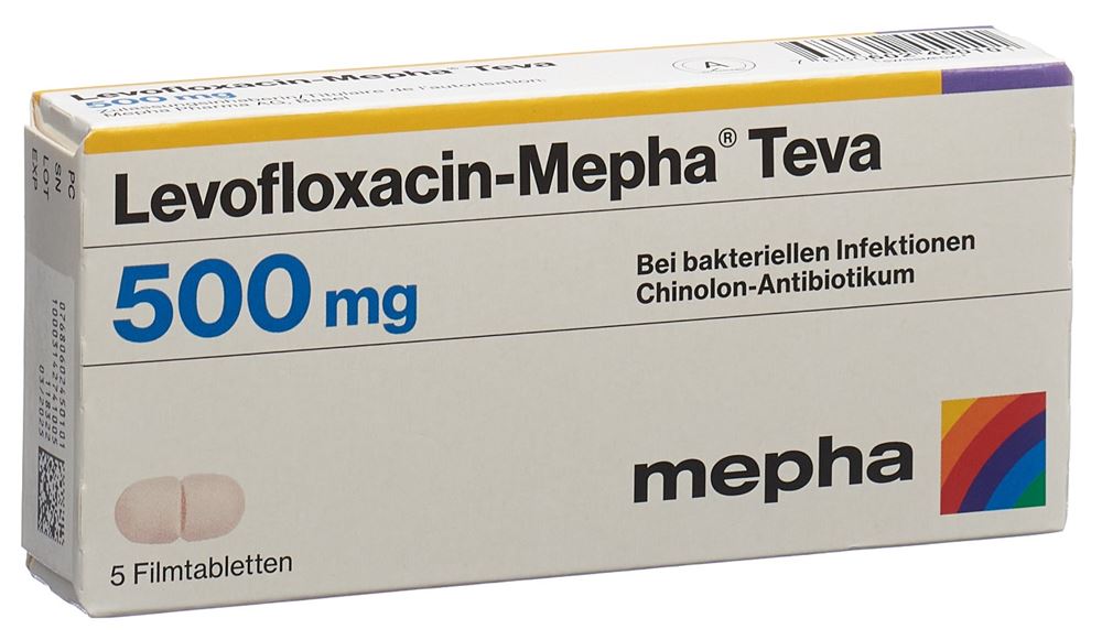 LEVOFLOXACIN Mepha Teva cpr pell 500 mg 5 pce