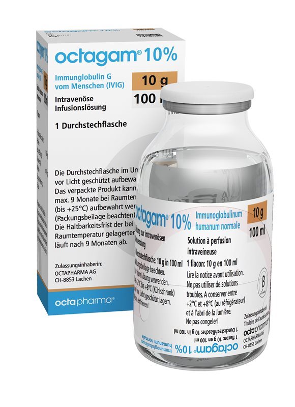 OCTAGAM 10% sol perf 10 g/100ml i.v. flac