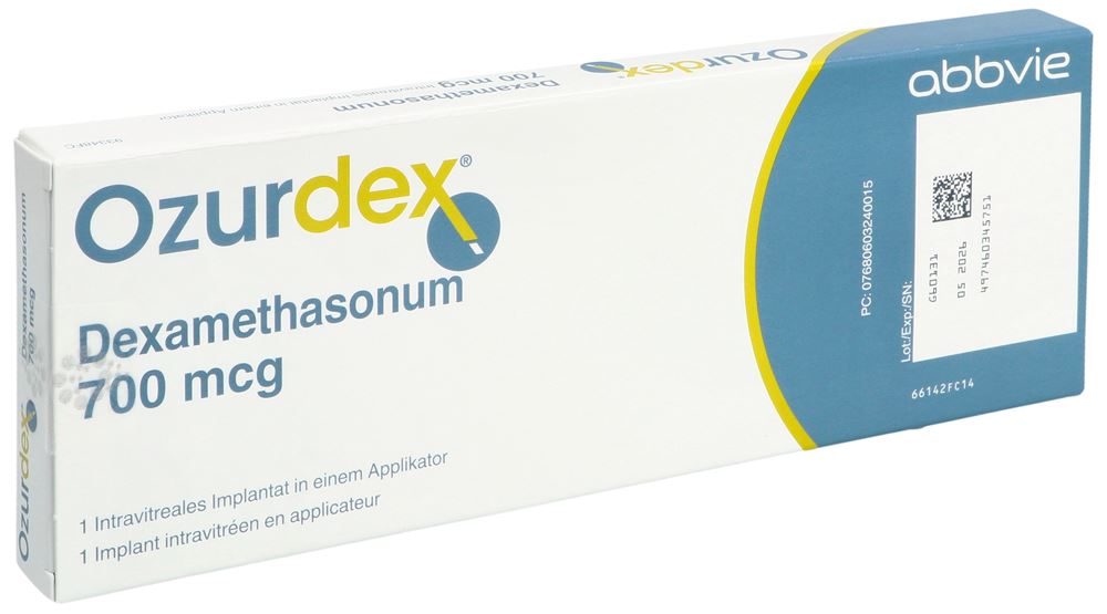 Ozurdex, intravitreales Implantat in Applikator