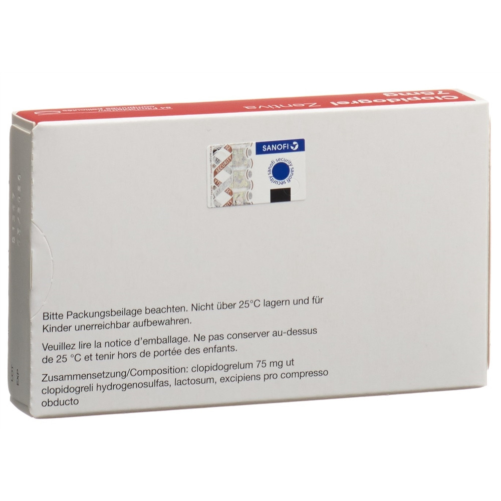 Clopidogrel Zentiva 75 mg, Filmtabletten