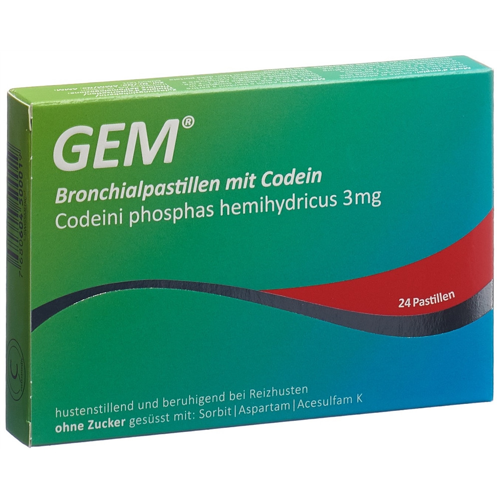 GEM pastilles bronches avec codéine 24 pce