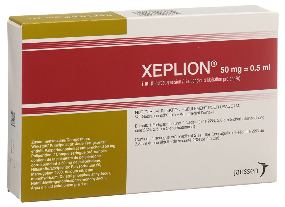 XEPLION susp inj 50 mg/0.5ml ser pré 0.5 ml