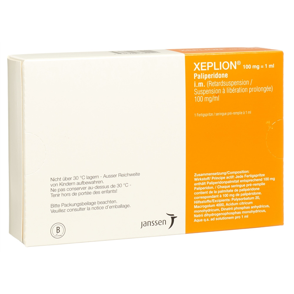 XEPLION susp inj 100 mg/ml ser pré 1 ml