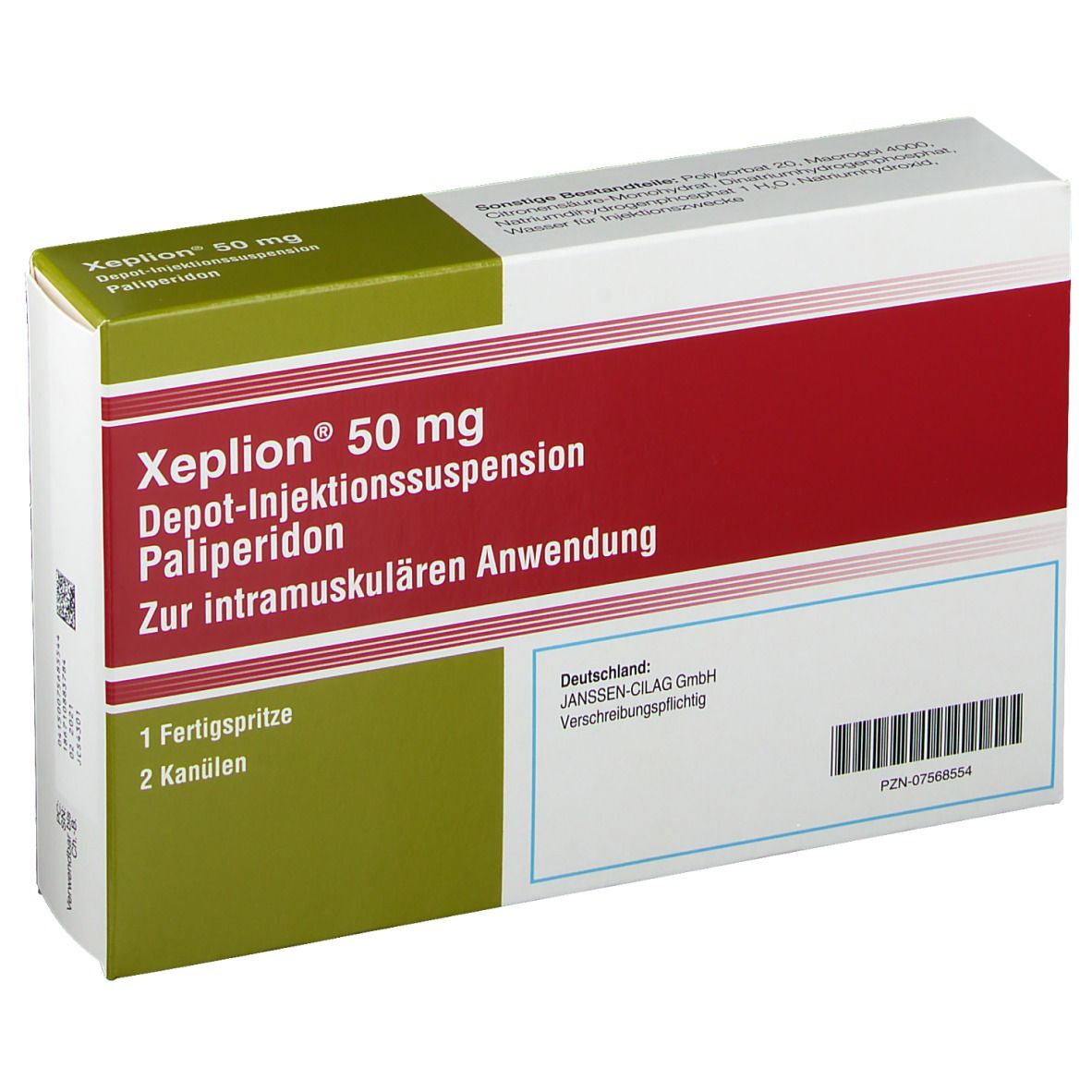 Xeplion 100 mg, Depot-Injektionssuspension in einer Fertigspritze