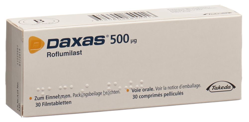 Daxas 500 ug, Filmtabletten