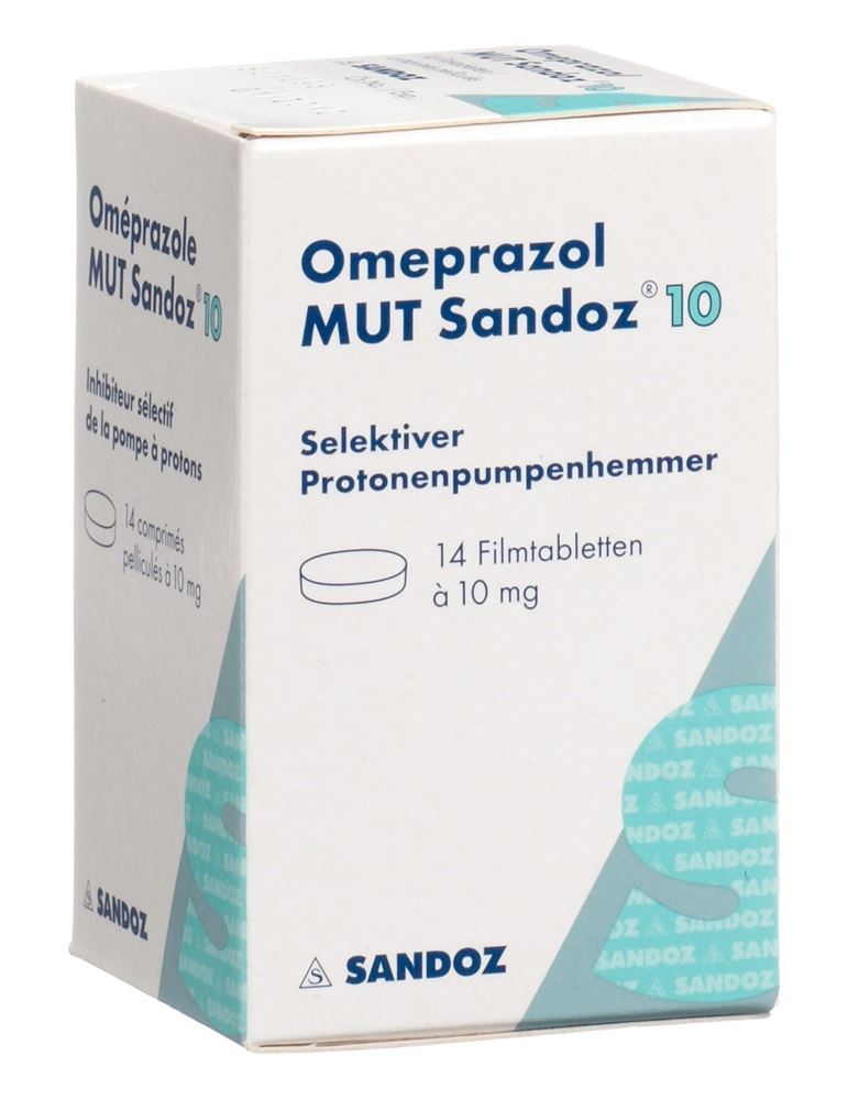 Omeprazol MUT Sandoz 10 mg, Filmtabletten