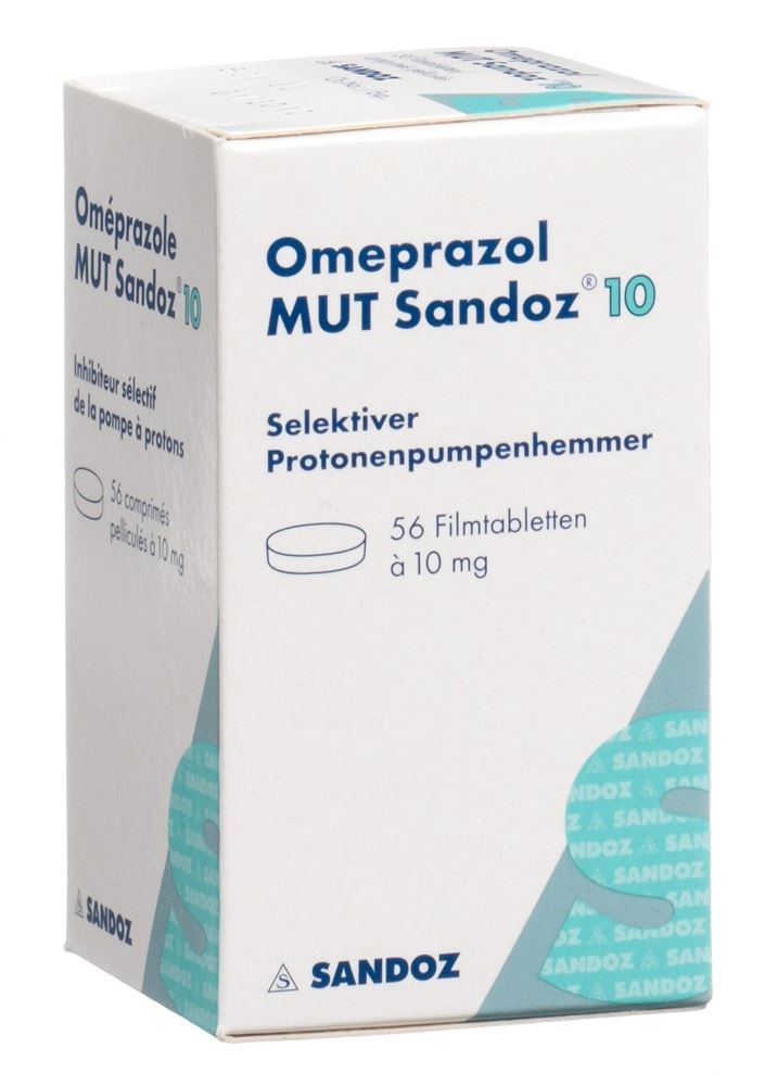 OMEPRAZOLE MUT Sandoz cpr pell 10 mg bte 56 pce
