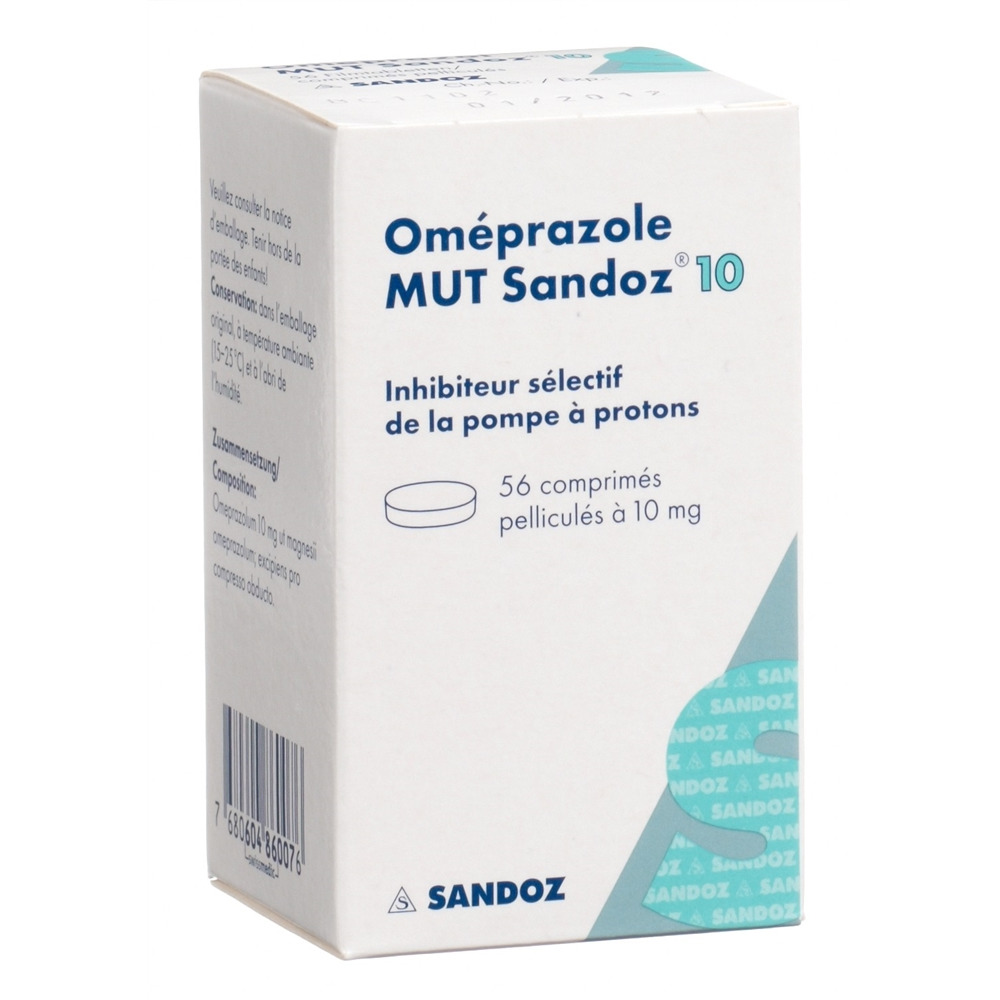 OMEPRAZOLE MUT Sandoz cpr pell 10 mg bte 56 pce