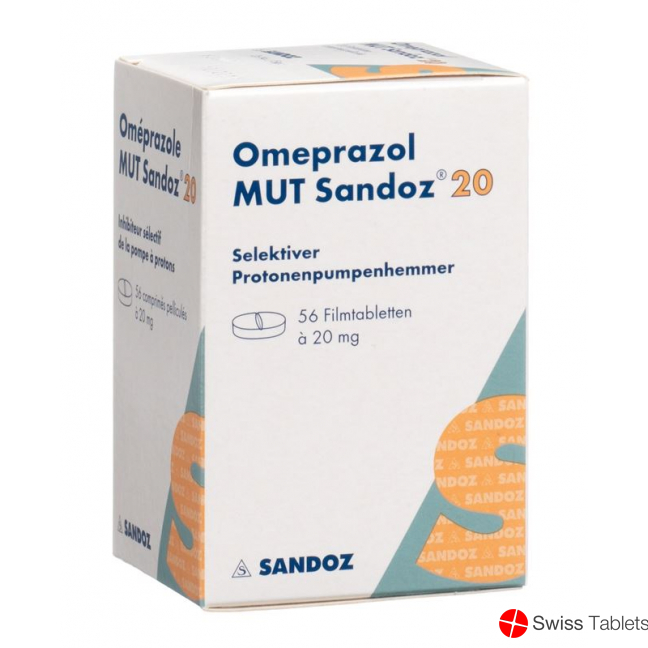Omeprazol MUT Sandoz 20 mg, Filmtabletten