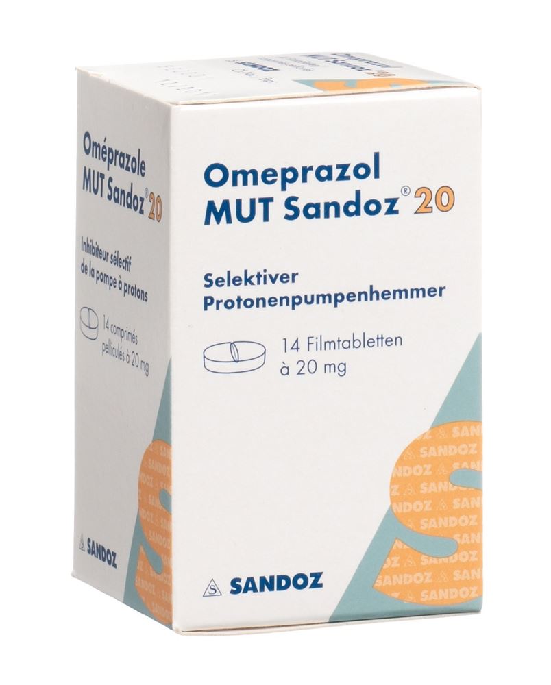 Omeprazol MUT Sandoz 20 mg, Filmtabletten