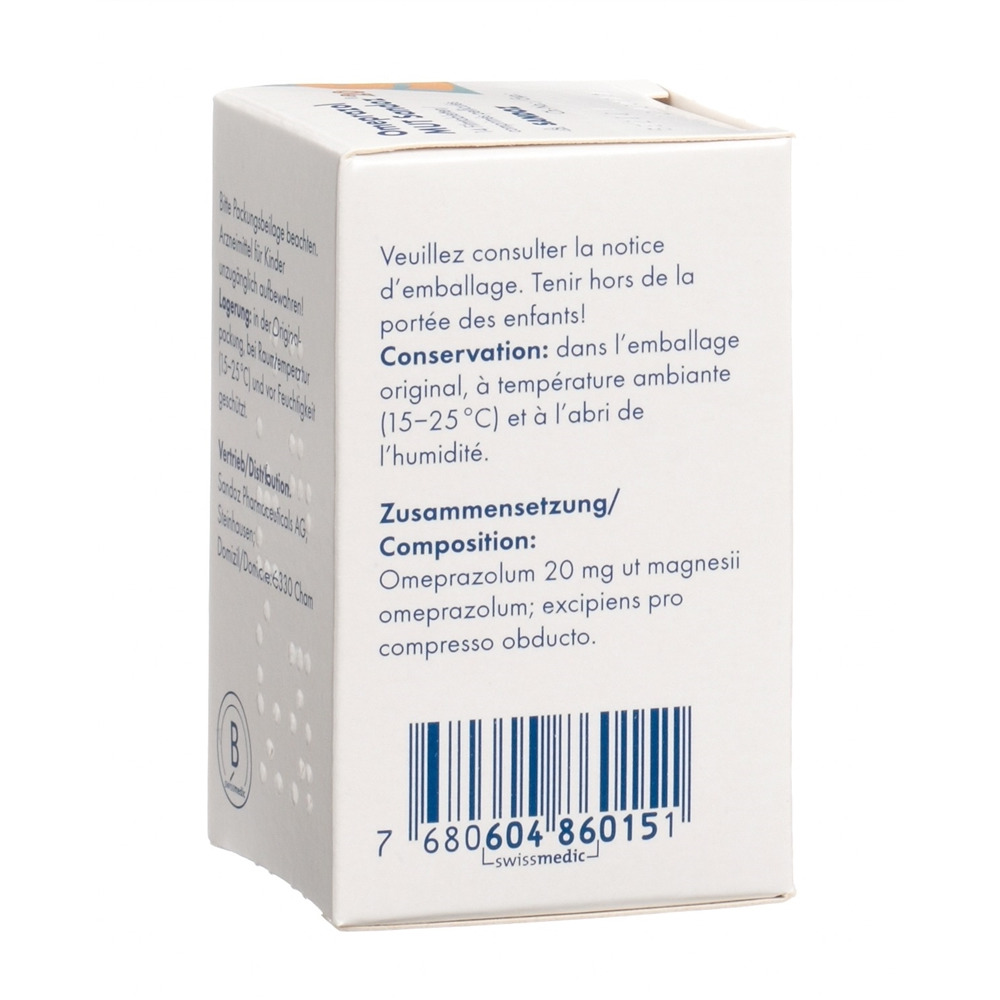Omeprazol MUT Sandoz 20 mg, Filmtabletten