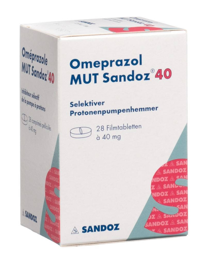 Omeprazol MUT Sandoz 40 mg, Filmtabletten