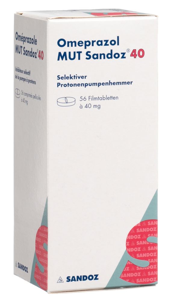 OMEPRAZOLE MUT Sandoz cpr pell 40 mg bte 56 pce
