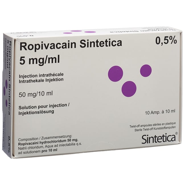 Ropivacain Sintetica 2 mg/ml, soluzione iniettabile o per infusione