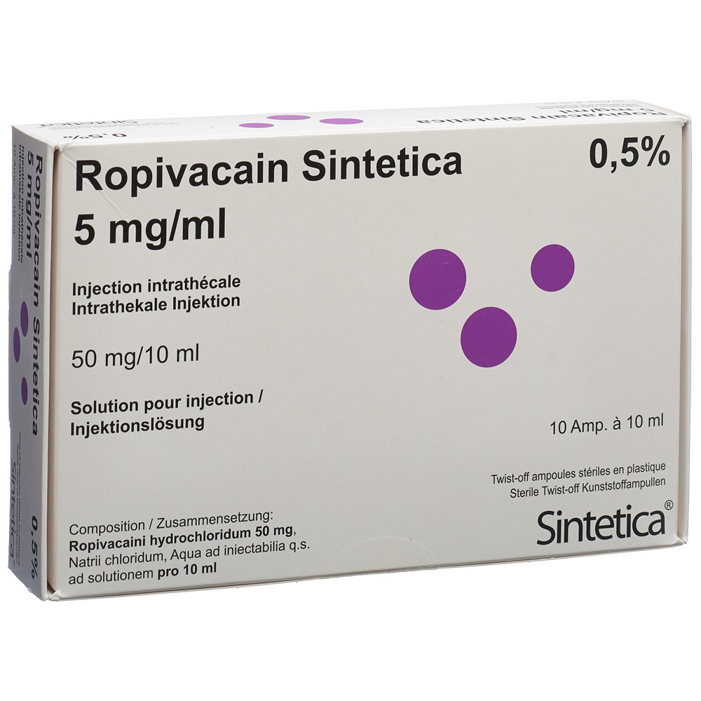 Ropivacain Sintetica 5 mg/ml, soluzione iniettabile
