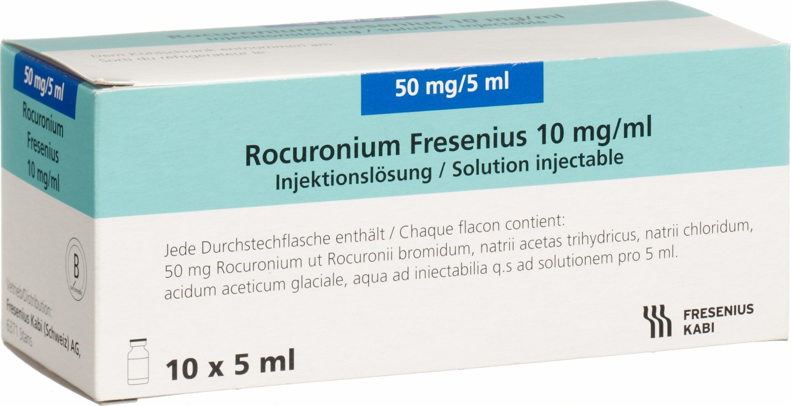 Rocuronium Fresenius 50 mg / 5 ml, Injektionslösung