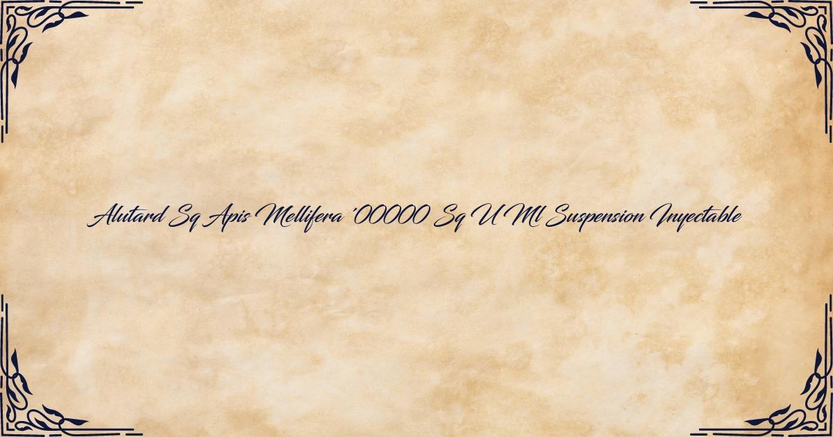 Alutard SQ-U 100'000 Apis mellifera, Depotsuspension zur Injektion