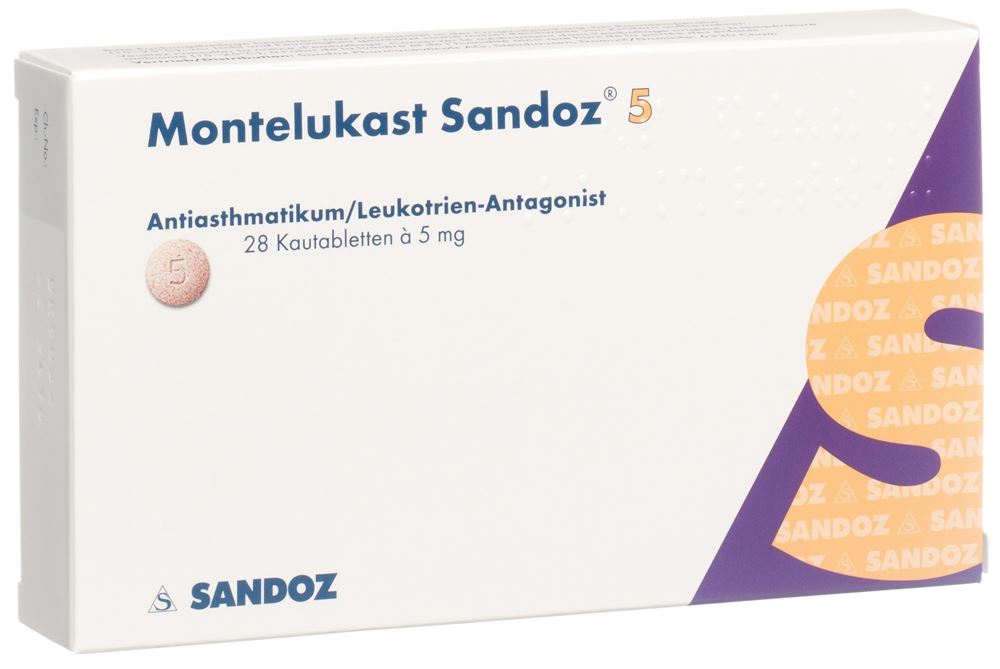MONTELUKAST Sandoz cpr croquer 5 mg 28 pce