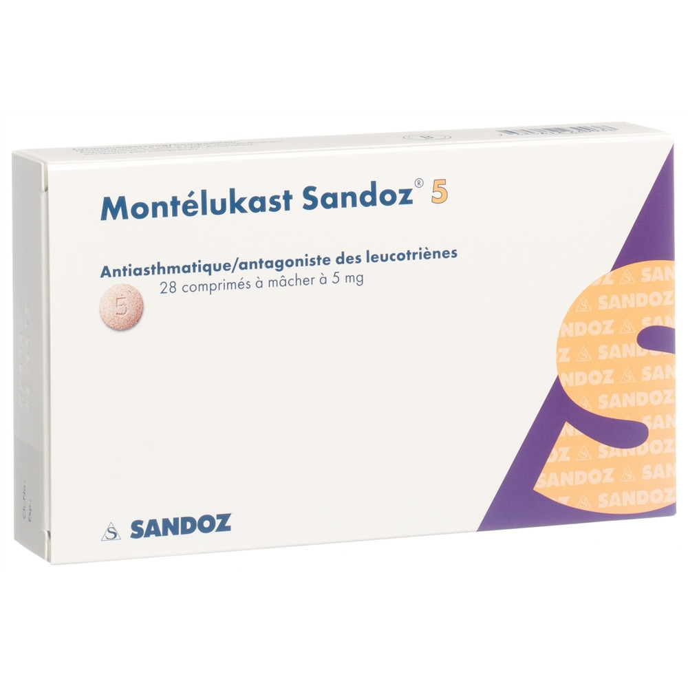 MONTELUKAST Sandoz cpr croquer 5 mg 28 pce
