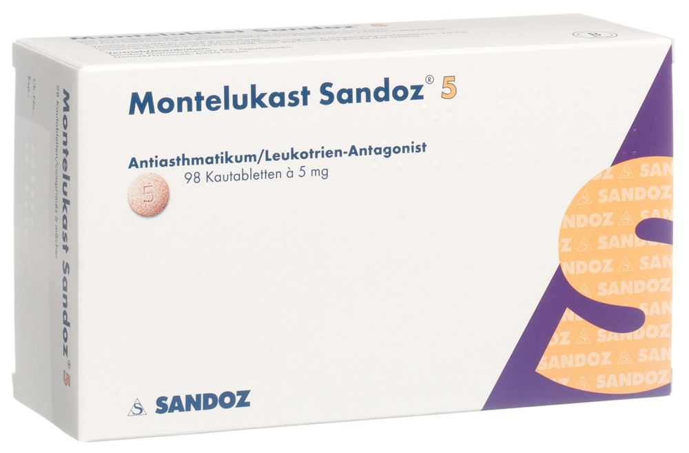 MONTELUKAST Sandoz cpr croquer 5 mg 98 pce