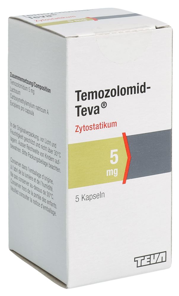 TEMOZOLOMID Teva caps 5 mg fl 5 pce
