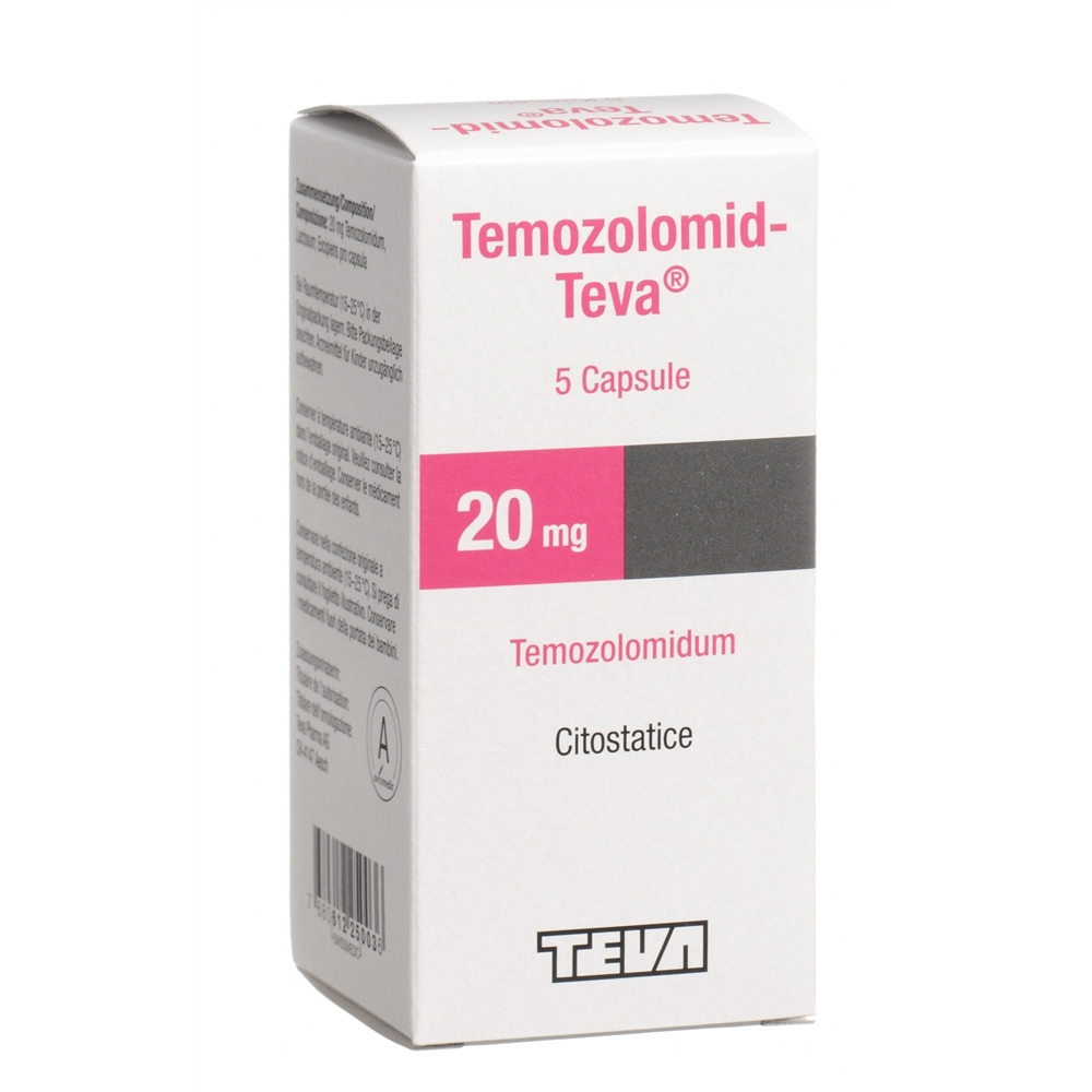 TEMOZOLOMID Teva caps 20 mg fl 5 pce