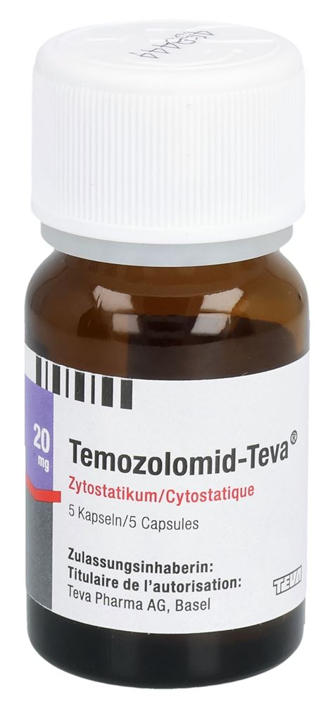 TEMOZOLOMID Teva caps 20 mg fl 20 pce