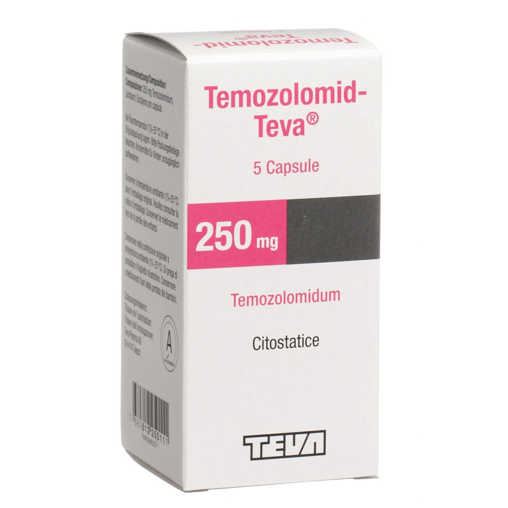 TEMOZOLOMID Teva caps 250 mg fl 5 pce