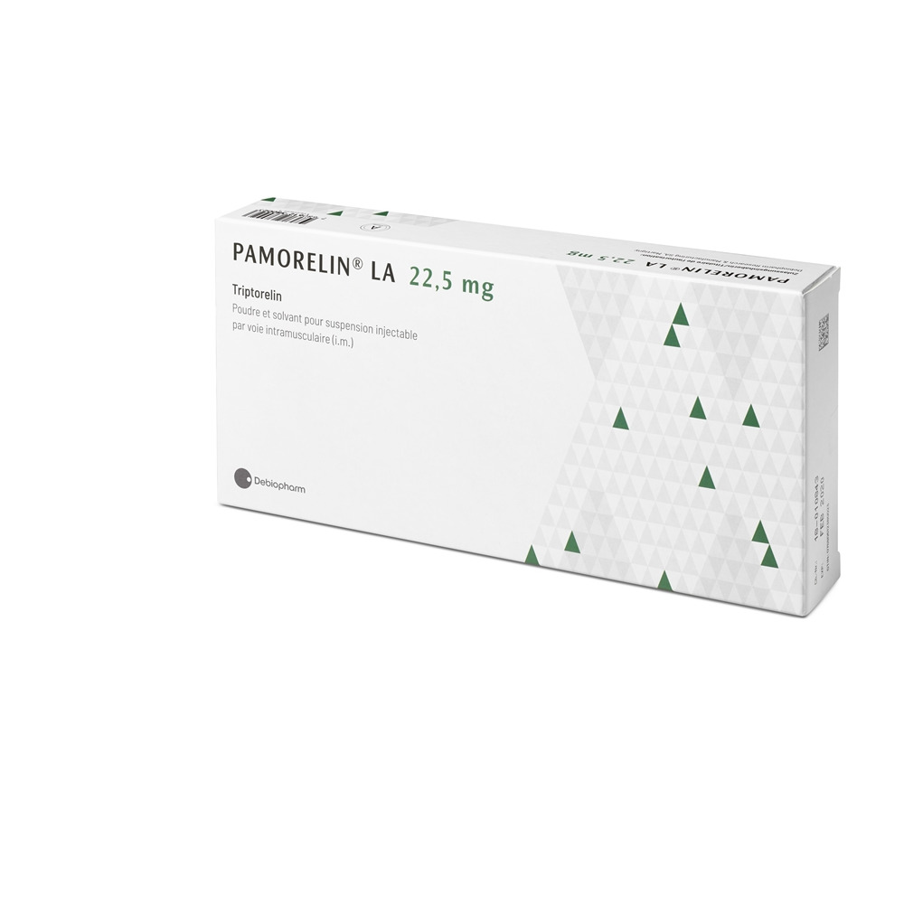 PAMORELIN LA subst sèche 22.5 mg c solv (adapt)